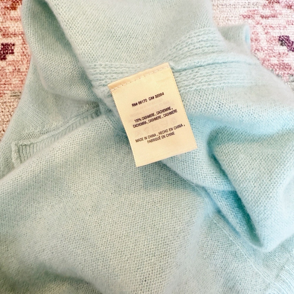 Anthropologie Womens Blue Cashmere Sweater Size X Small Capsule Timeless Soft - Picture 7 of 7